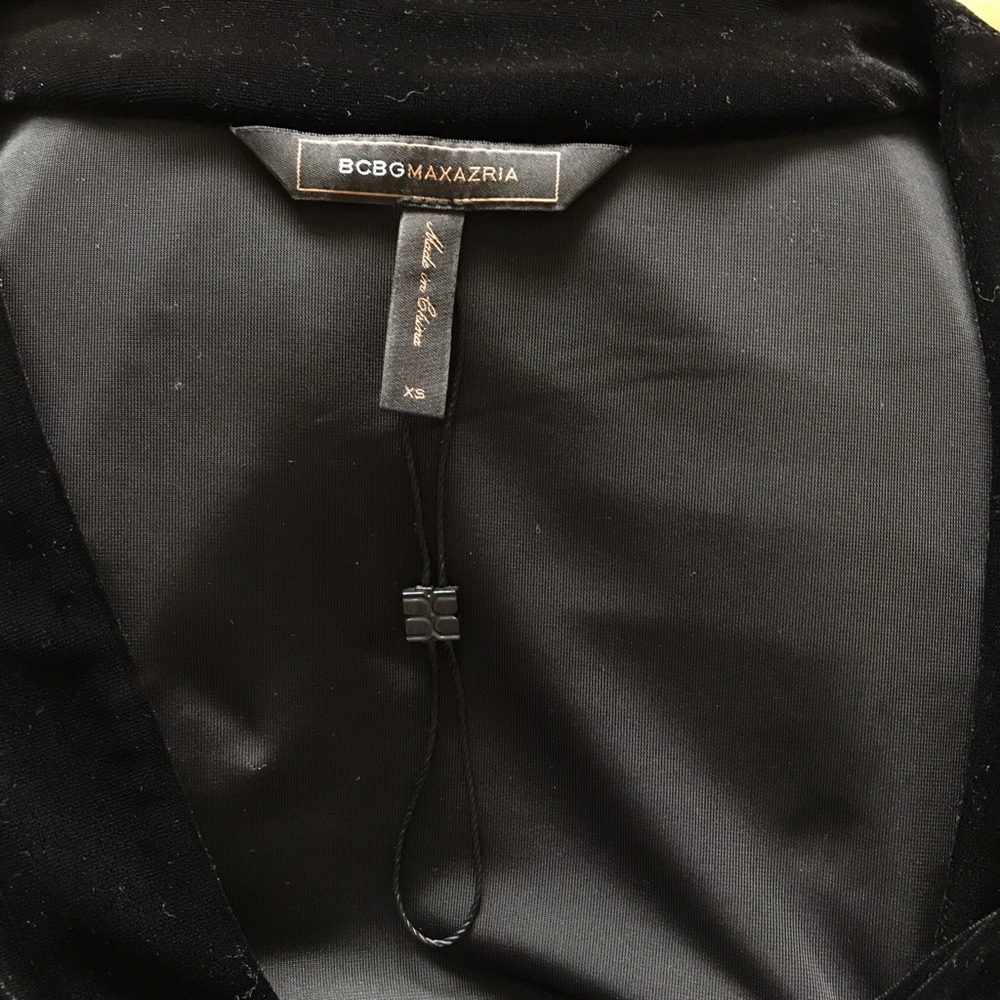 NWT - BCBG - black velvet dress - Picture 7 of 8